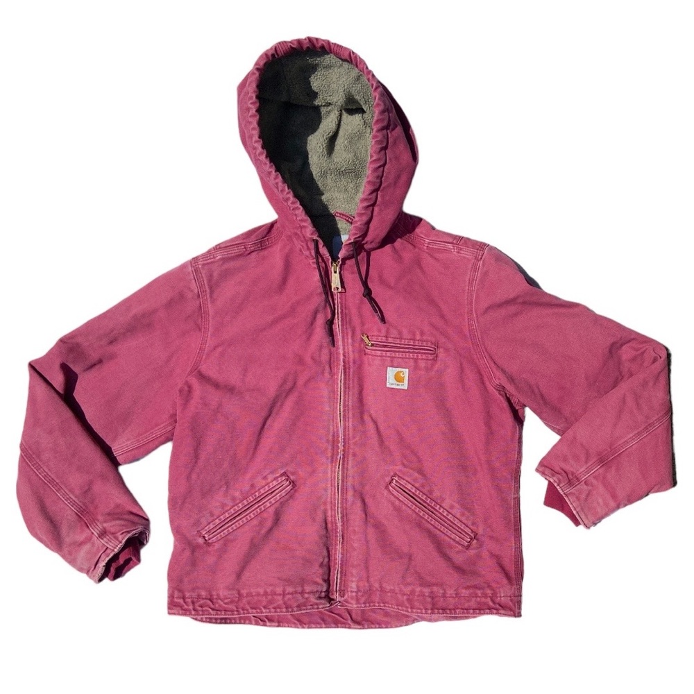 CARHARTT Womens Sherpa Lined Sandstone Merlot Sierra Jacket. Size Large